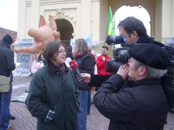 Cornelia Behm ( Mitglied des Bundestages fr Bndnis90/die Grnen ) gibt ein Interview